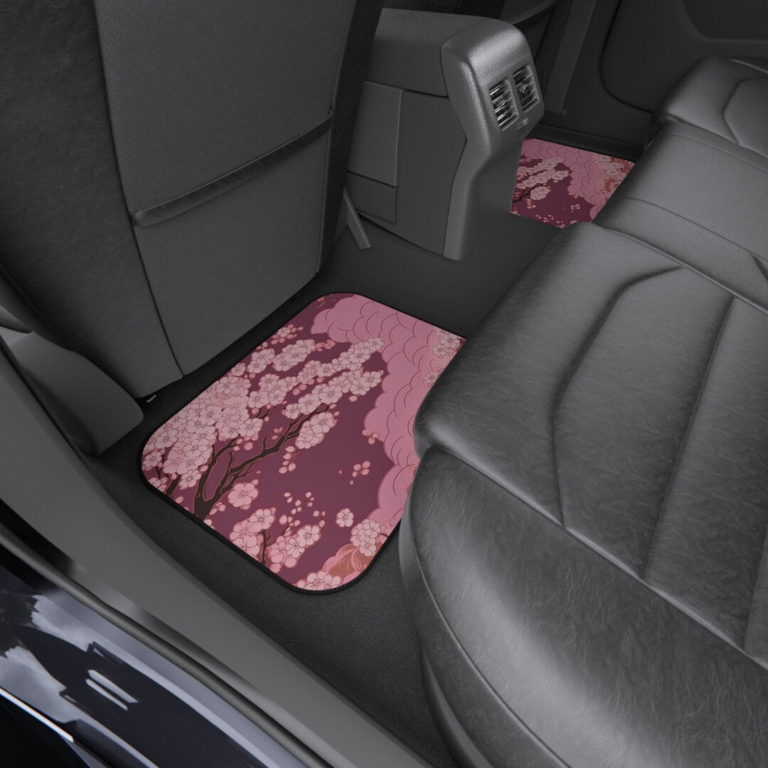 Cherry Blossom Graphic Design, Cherry Blossom Anime Car Mats, Anime Car
