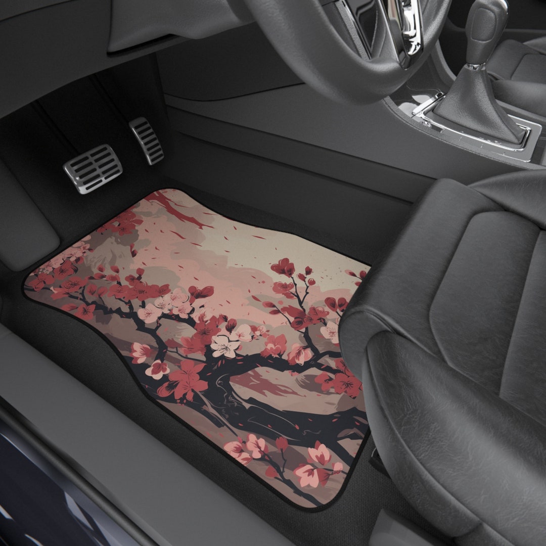 Cherry Blossom Cute Car Mats, Cherry Blossoms Car Accessories, Car