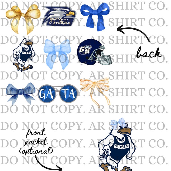 GSU Coquette Digital Download, Georgia Southern Eagles Png, Svg, Pdf, Jpg SEC Football Teams