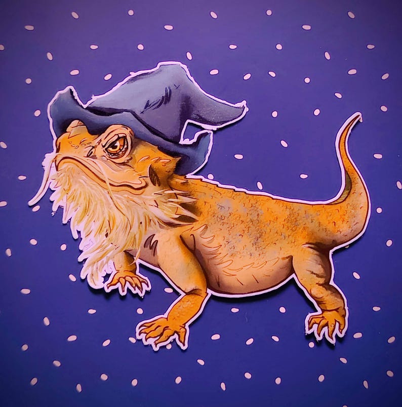 Photo of the plain glossy vinyl version of the sticker.  You can choose between holographic and vinyl.