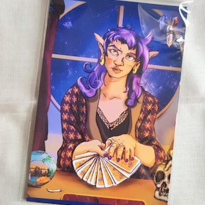 Tarot Fortune Reader Forest Witch - Fantasy Illustration Postcard (4"x6")