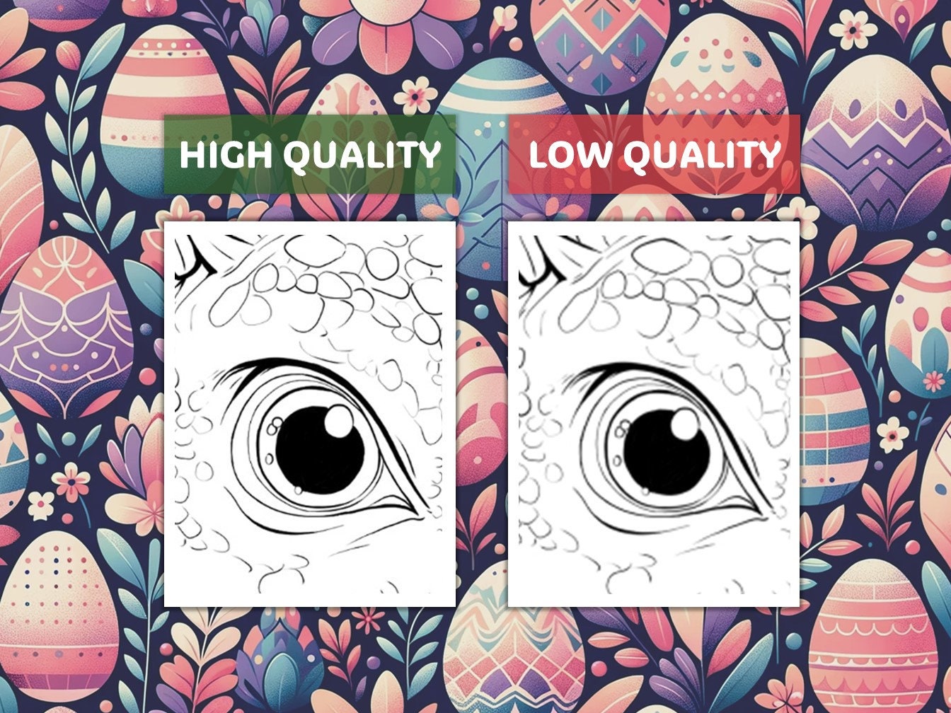 Detailed Easter Egg Coloring Pages for Adults | 5 High Quality Hand ...