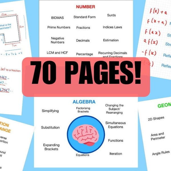 Das GANZE von GCSE Maths | Revisionsnotizen für Sie angefertigt