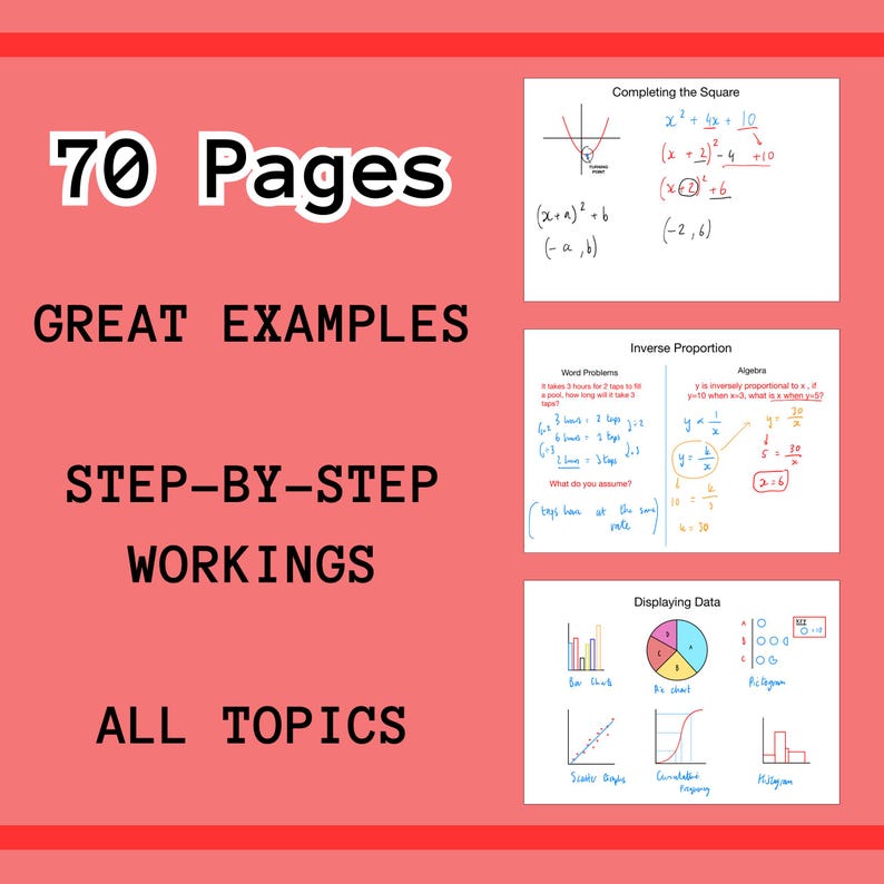 The WHOLE of GCSE Maths | Revision Notes Made for You - Etsy
