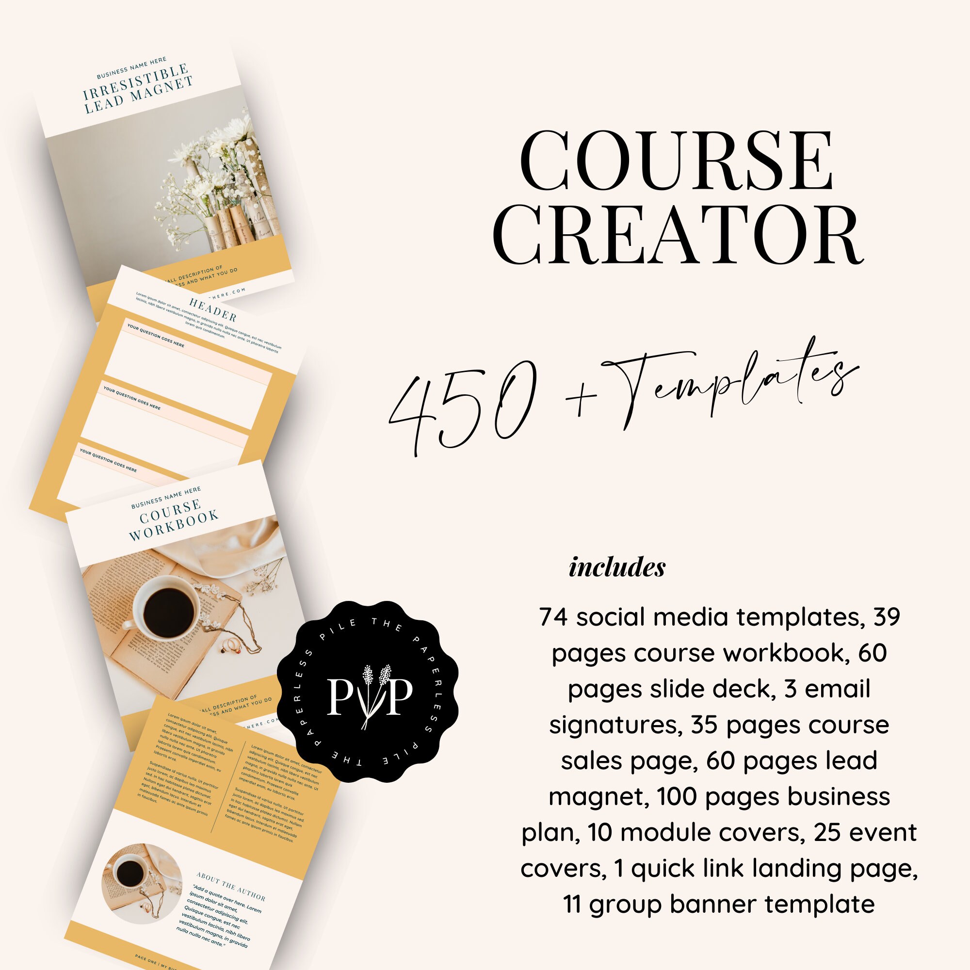 Bright Course Creator Canva Template Course Creator Template - Etsy