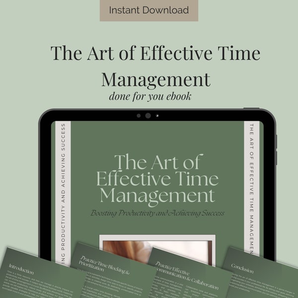Done-For-You E-book/Lead Magnet, DFY Time management, mindset, manifestation