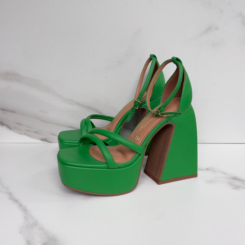 platform green shoes