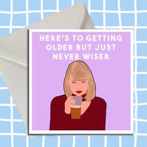 Tarjeta de cumpleaños de Taylor Swift, Swifty, tarjeta en blanco, tarjeta linda, tarjeta divertida