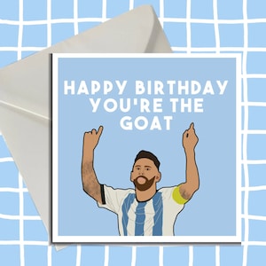 Carte d'anniversaire Lionel messi, football, carte d'anniversaire, carte vierge, carte drôle