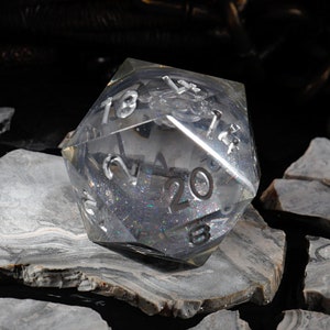 Extra large Chonk 35mm D20 Liquid Core Resin Die | Pathfinder, DnD, Tabletop Games