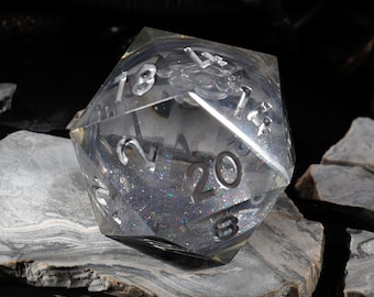 Extra large Chonk 35mm D20 Liquid Core Resin Die | Pathfinder, DnD, Tabletop Games