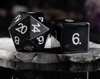 Juego de dados de hematita / Dados poliédricos de 7 piezas para juegos de rol