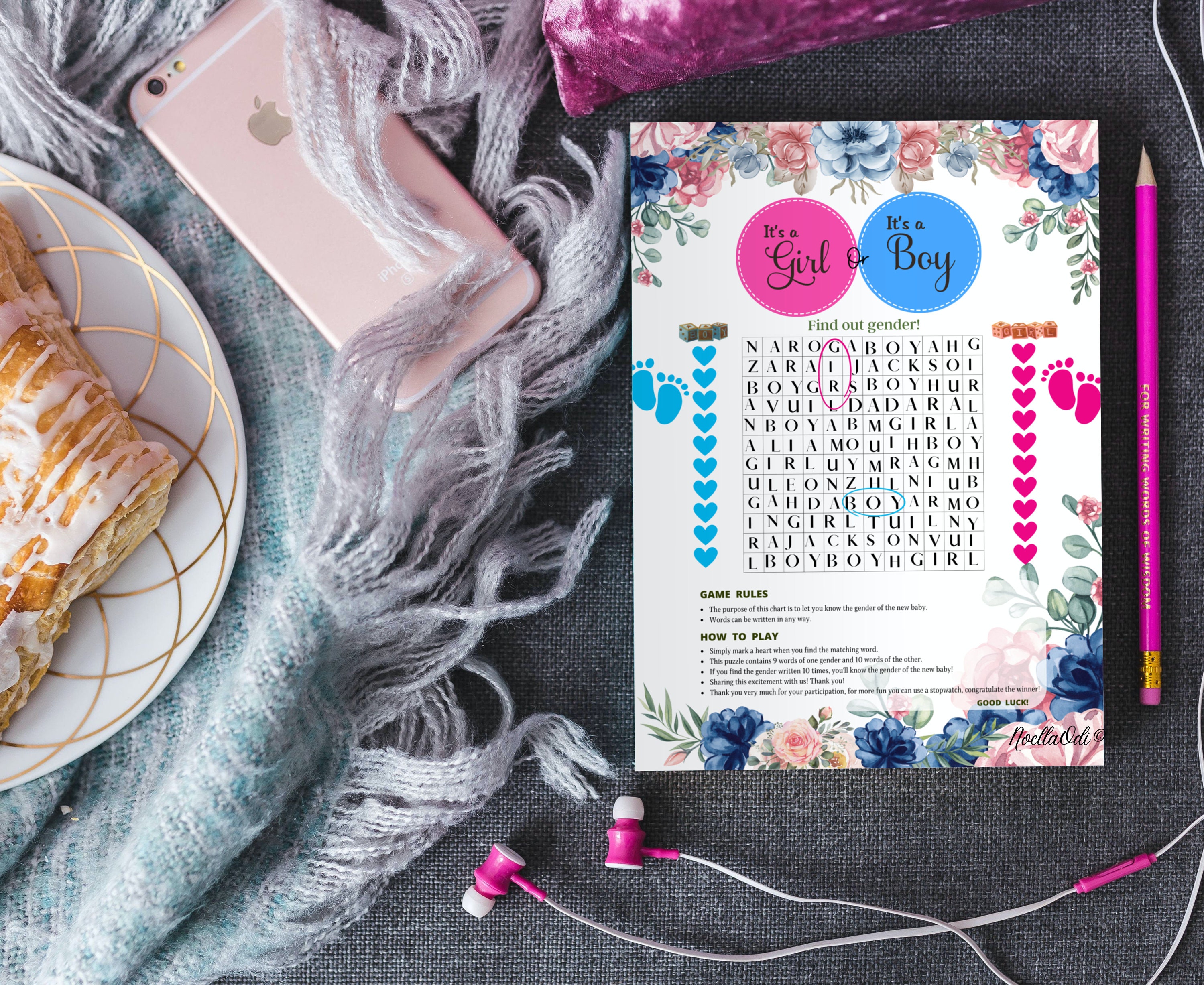 Online Gender Reveal Zoom Baby Shower Games Safari Baby Etsy