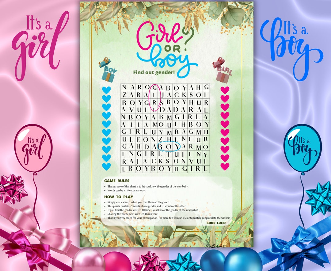Online Gender Reveal Zoom Baby Shower Games, Safari Baby Shower Games