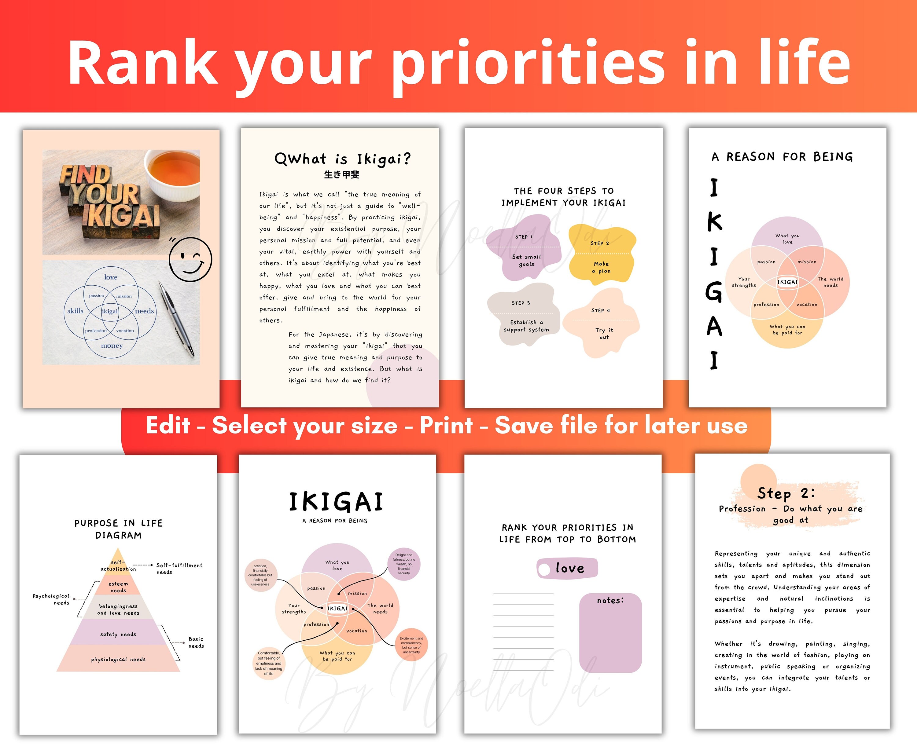 Ikigai Workbook Ikigai Worksheet Ikigai Planner Ikigai Ikigai Template Ikigai Workbook Ikigai Worksheet Ikigai Planner Ikigai Ikigai Template