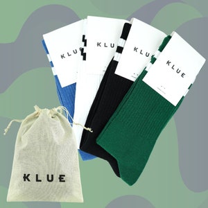 Klue gift bag organic tennis crew socks x4 VINTAGE image 3
