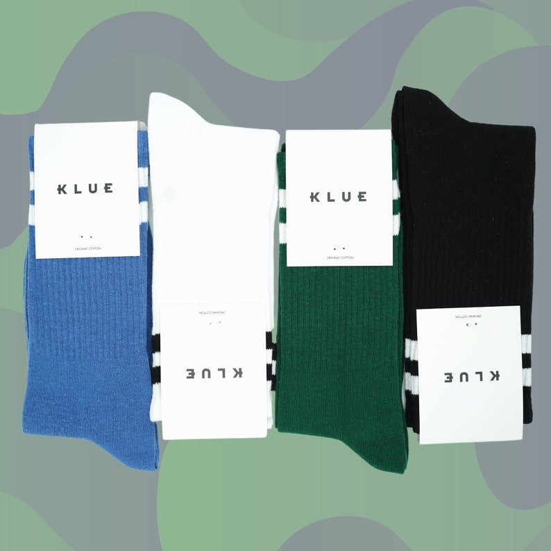 Klue gift bag organic tennis crew socks x4 VINTAGE image 4