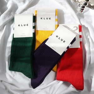 Organic cotton colorful tennis crew Socks Pack x4 | FUNKY