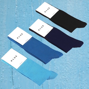 KLUE organic cotton colorful Solid Socks Pack x4 | WATER