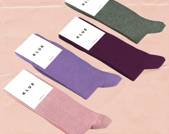 Coffret cadeau chaussettes unies coton bio KLUE X4 | AIR