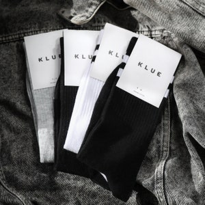 Klue gift bag organic tennis crew socks x4 | SHADOW