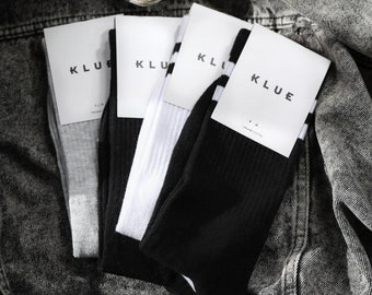 Klue gift bag organic tennis crew socks x4 | SHADOW