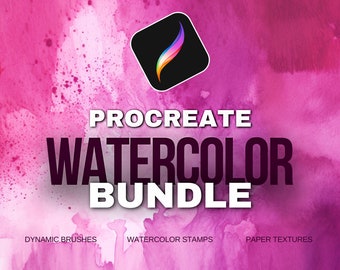 Procreate - Watercolor brushes - Dynamic Water Color Brushset