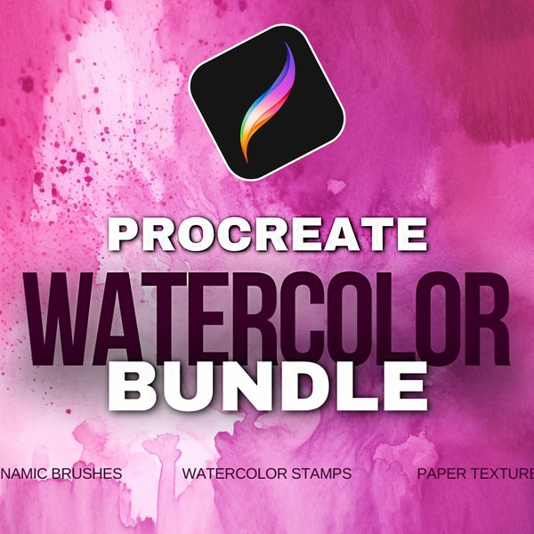 Procreate - Watercolor brushes - Dynamic Water Color Brushset