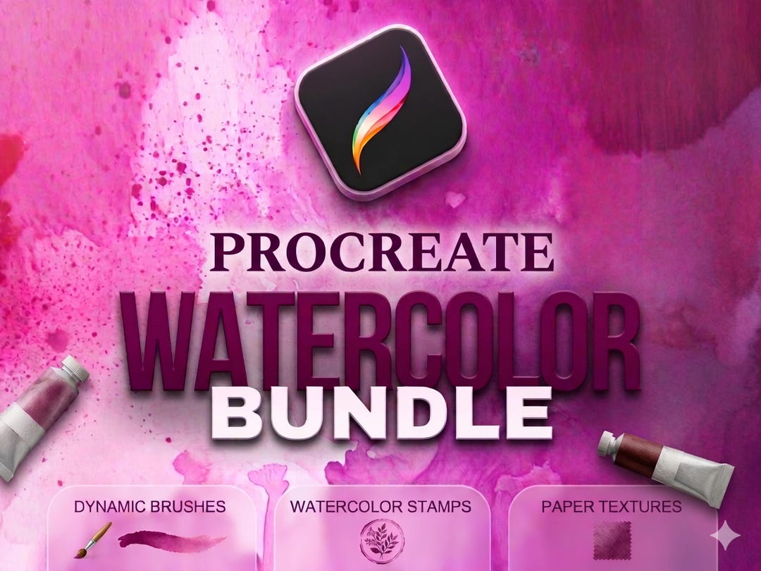 Procreate - Ultimate Watercolor Brushes - Dynamic Water Color Brushset ...