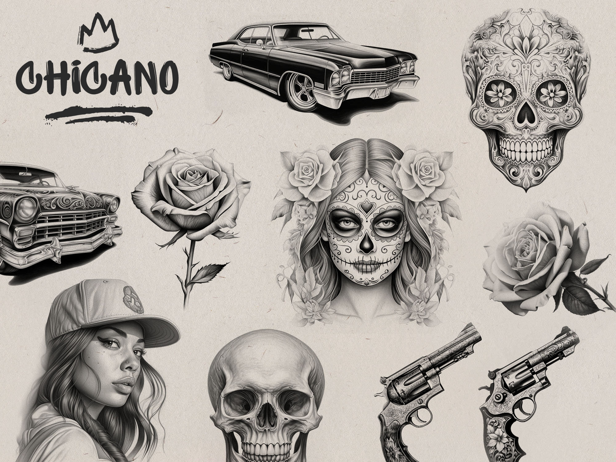 75 Chicano Tattoo Stamps for Procreate (digital Download) - Etsy