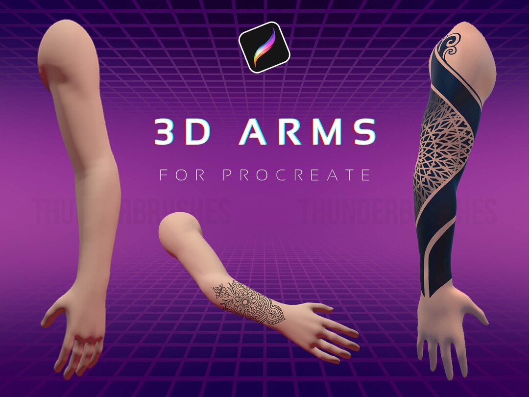 Procreate 3D Arm Models 3D Tattoo Bundle Male and Female Arms Etsy