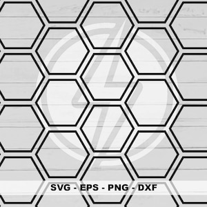 Honeycomb Seamless Pattern SVG: Hexagon Vector Cut File (Digital Download)