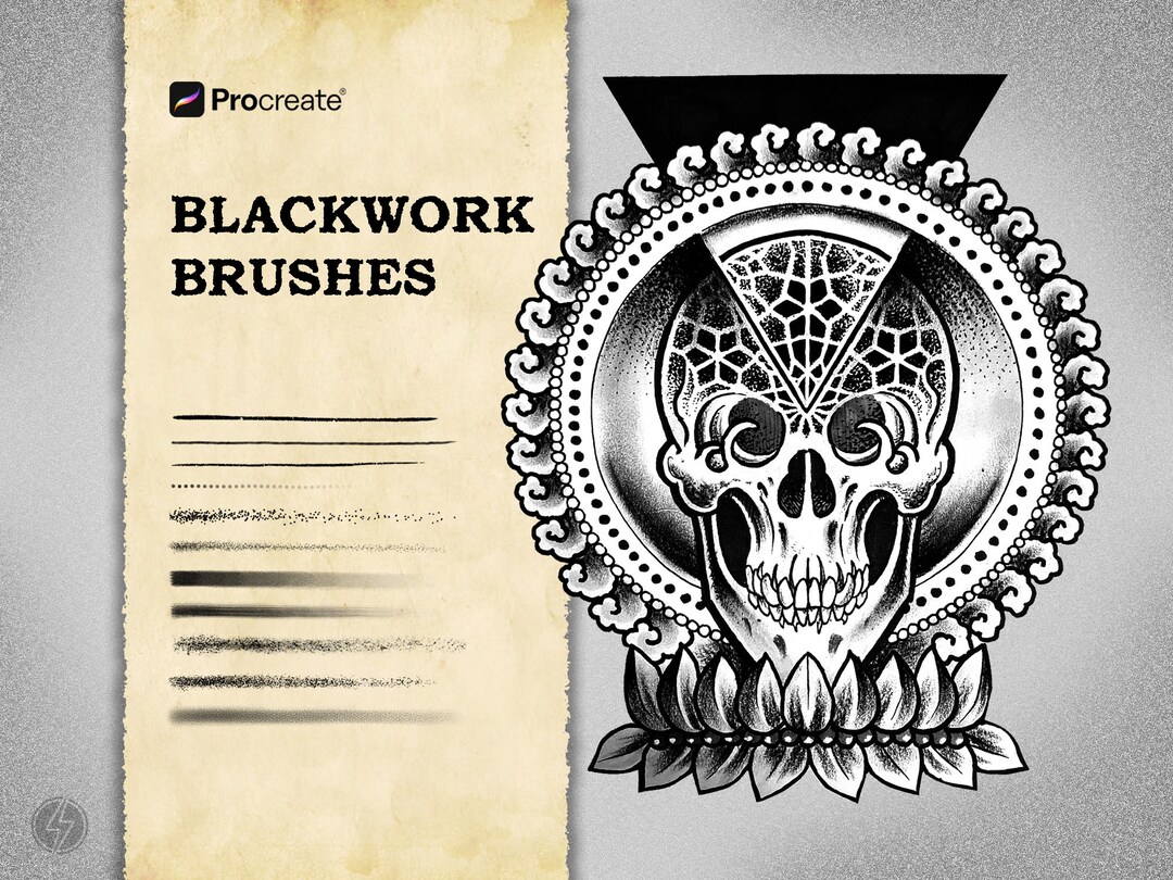 Procreate - Blackwork Brushes - Dynamic Tattoo Brush Set - Etsy