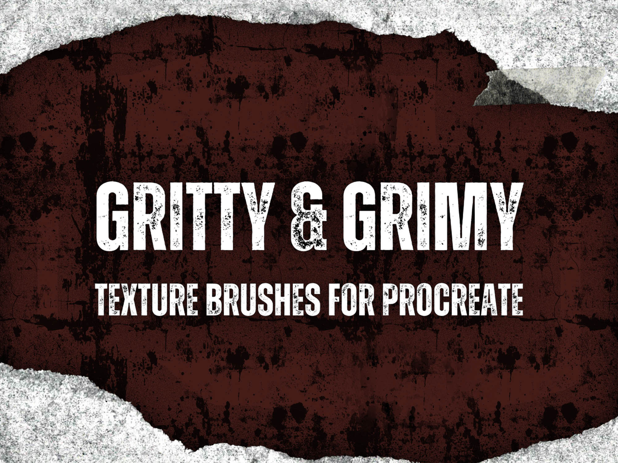 Procreate Gritty Texture Brushes – Nahtloses Distressed Brush Pack, Abstraktes Textur-Brushset (50)