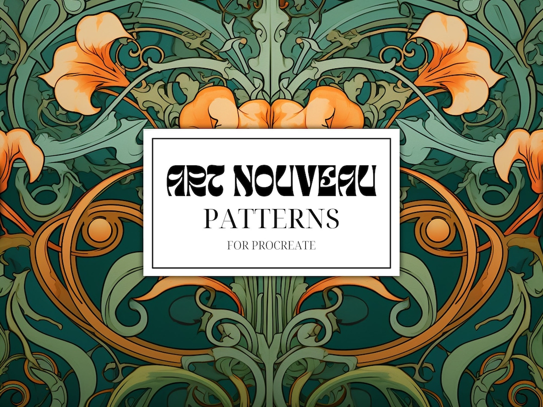 Procreate Art Nouveau Pattern Brushes Art Nouveau Brush, Procreate