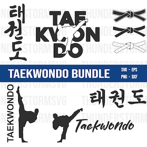 Taekwondo SVG Bundle, Martial arts svg, png, eps, dxf, digital download, Vector File Cricut / Silhouette