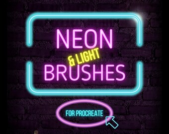 Procreate - 30 neonborstels - neon- en lichtborstelset