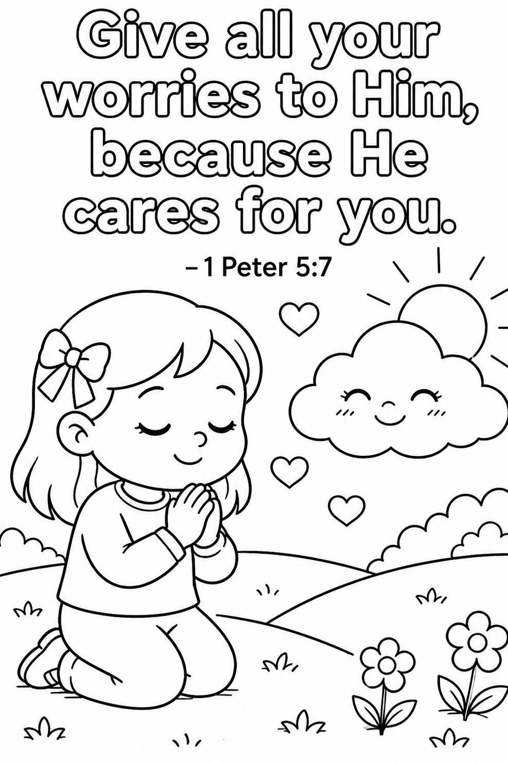 Bible Verse Coloring Pages for Kids | Christian Coloring Sheets ...