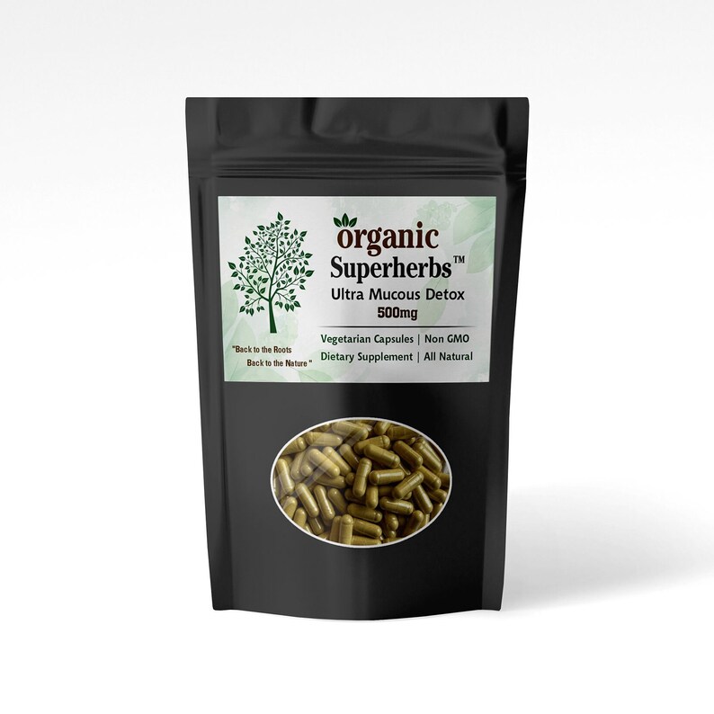 Ultra Mucous Detox Formula Organic Superherbs™ Sebi Formula Blend