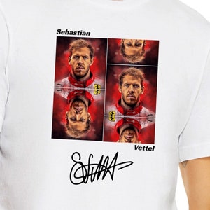 F1 Sebastian Vettel T-Shirt F1 2023 Formula One Racing Tee Sebastian Vettel Formula 1 Shirt Gift Racing T-Shirt Signature Drive to Survive