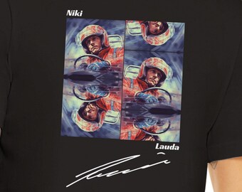 F1 Niki Lauda T-Shirt F1 2023 Formula One Racing Tee Niki Lauda Formula 1 Shirt Gift Racing T-Shirt Signature Drive to Survive