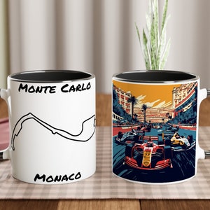 F1 Monaco Mug Race Track Circuit Formula 1 Monte Carlo Mug Drive To Survive Cup 2023 Monaco Formula One Race Gift for Fans