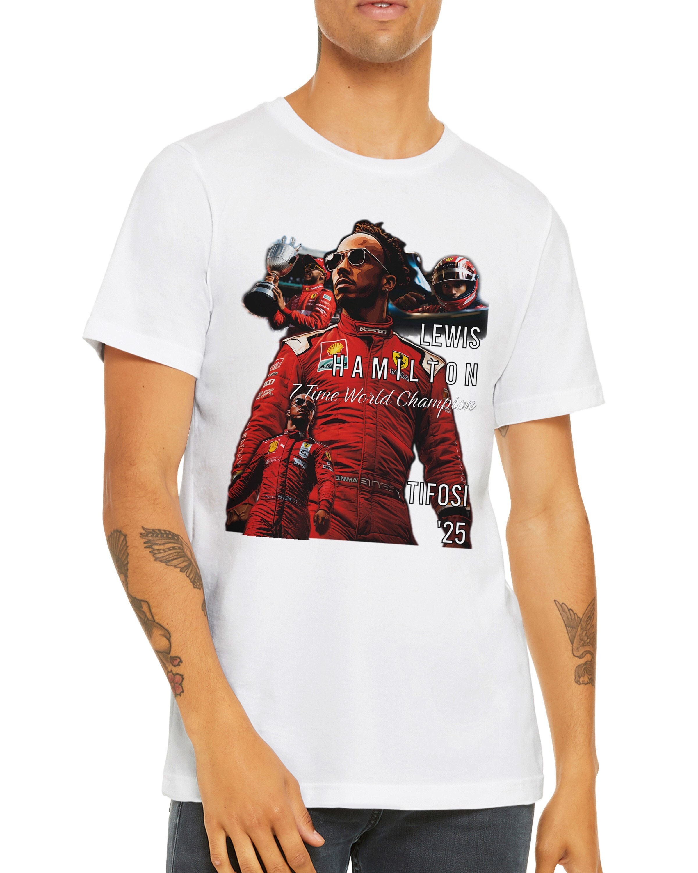 Lewis Hamilton F1 Ferrari 2025 T-Shirt Formula 1 Racing Team T Shirt Hamilton Tee