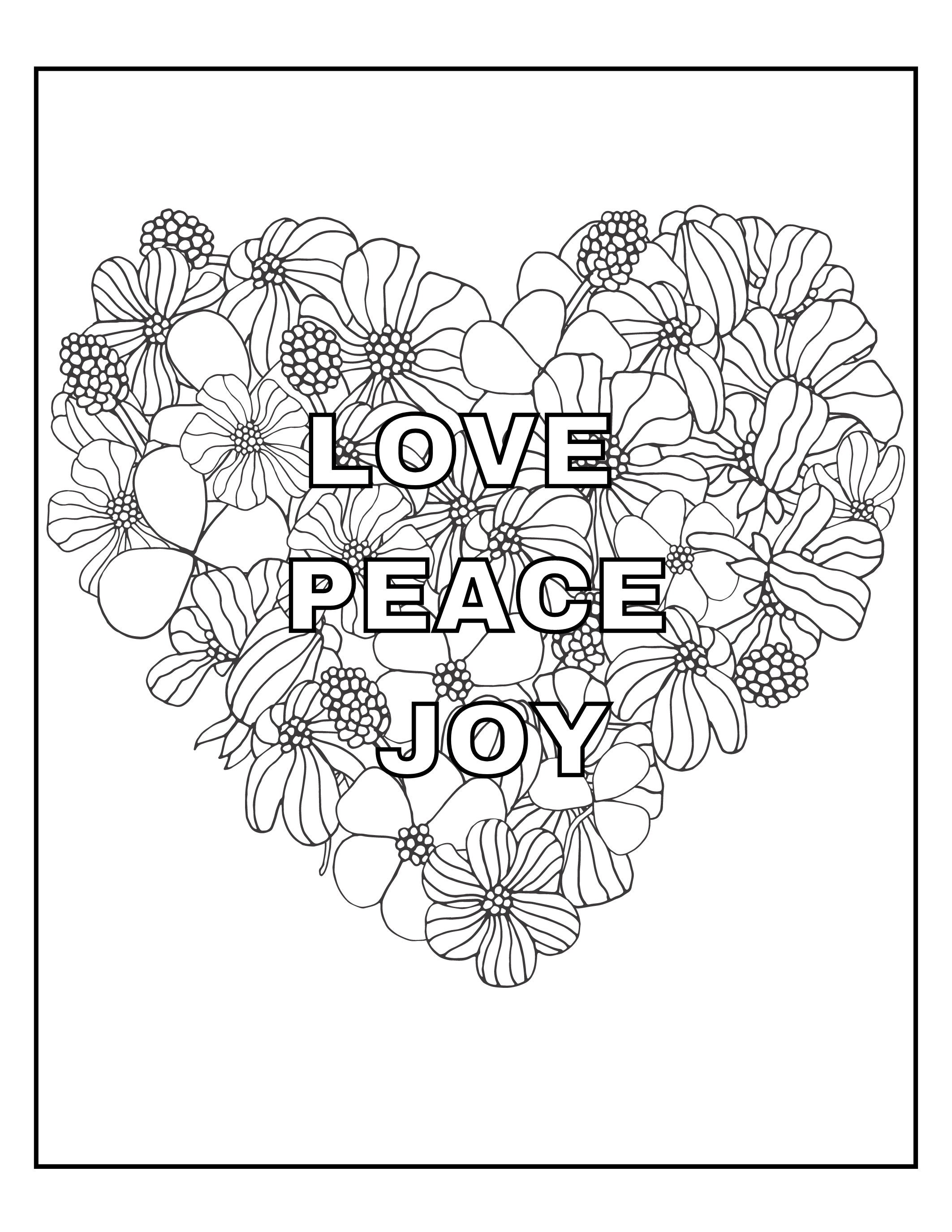 Hope, Peace, Joy, and Love Coloring Posters — Illustrated Ministry