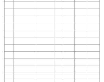 Printable Inventory Sheet
