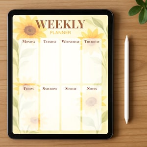 Paquete de 10 planificadores semanales imprimibles: florales y minimalistas / Tamaño A4 y carta / Descarga instantánea
