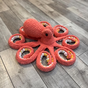 Large Crochet Octopus Plush - Handmade Stuffed Animal - Ocean Nursery Decor - Custom Color Amigurumi Gift