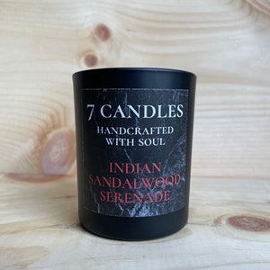 SALE! Indian Sandalwood Serenade: Handcrafted Scented Soy Candle for Relaxation  Inspired by India