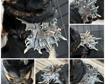 Leather Doggy Armor with Real Antler