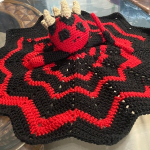 Handmade Crocheted Darth Maul Lovey (SecurityBlanket)